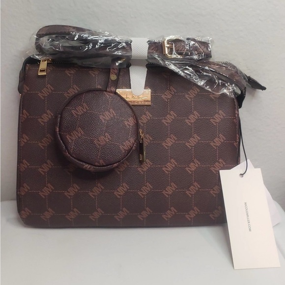 Nicole Miller Handbags - Nicole Miller Brown Monogram Purse NWT